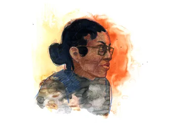 Rosa Parks (1913-2005) portréja, a faji szegregáció elleni küzdelem ikonikus alakja az Egyesült Államokban (Rosa Parks afro-amerikai polgárjogi aktivista)
