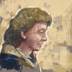 Dorothy Mary Crowfoot Hodgkin tudós portréja (illusztráció)
