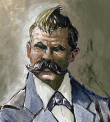 Friedrich Nietzsche (1844-1900) német filozófus portréja.