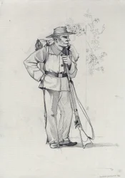 Második Birodalom (1852-1870): olasz egyesülés (Risorgimento), a garibaldi hadsereg önkéntese, aki „vörösinges” harcosként ismert Giuseppe Garibaldi (1807-1882) ügyéért Olaszországban