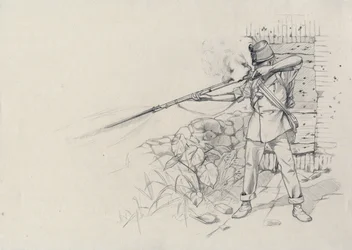 Második Birodalom (1852-1870): gyalogos lövészet, az osztrák hadsereg katonája, osztrák-magyar (osztrák-magyar)