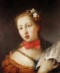 Fiatal énekes portréja, 18. század.