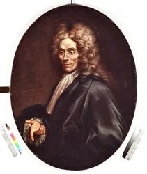 Férfi portréja. Parókás, fekete öltözéket viselő nemesember. Alessandro Magnasco, Il Lissandrino festménye (1667-1749). Genova, Musei di Strada Nuova, leltári szám PR 371