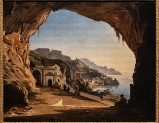 A Capichinok barlangja Amalfiban, 1850 körül (olaj, vászon)