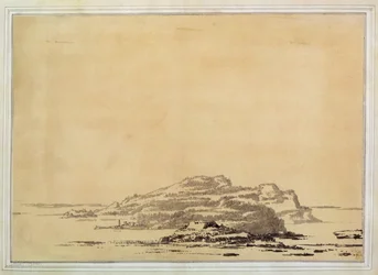 Fantasztikus táj, 1780-85 (ceruzával mosás papíron)