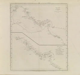 Plans of Ports, Dalrymple, Alexander published in 1791 ID Number 41167-2001 A Perzsa-öböl egy részének síkbeli térképe, részben javítva Edward Harvey hadnagy által 1778-ban.