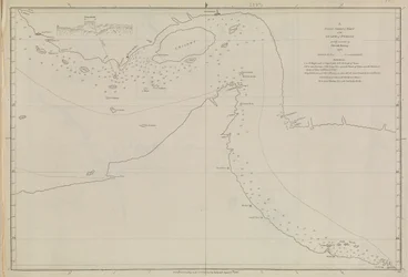 Plans of Ports, Dalrymple, Alexander published in 1791 ID Number 41167-2001 A Perzsa-öböl egy részének síkbeli térképe, részben javítva Edward Harvey hadnagy által 1778-ban.