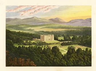 Drumlanrig kastély, Dumfriesshire, Skócia.