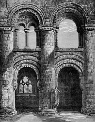 Norman Arches Nave-ban, Jedburgh Abbey, 1880, 1897