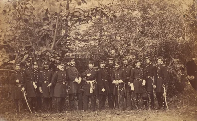 McClellan tábornok és személyzet, kb. 1863.