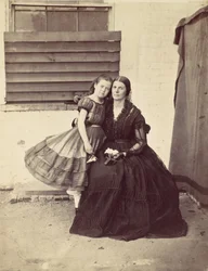 Mrs. Greenhow és lánya, bebörtönözték az Old Capitoliumban, Washingtonban, 1862.