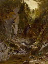 The Flume, Opalescent River, Adirondacks, kb. 1875.