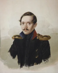 Mihail Lermontov költő portréja 1814-1841, 1839