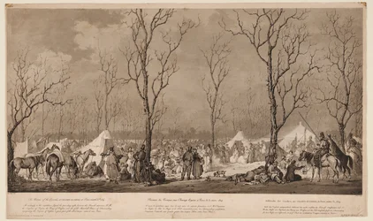 A kozákok bivakja a párizsi Avenue des Champs-Elysées-n 1814 márciusában, 1814