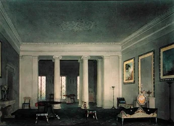 Greek Revival Double Parlor, 1845 körül (akvarell, papír)
