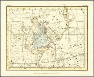 1822 - Alexander Jamieson - Ophiuchus és Kígyó (és Scutum Sobieski)