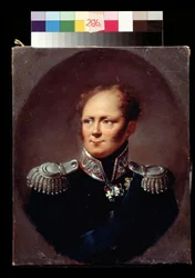 I. Sándor császár portréja. I. Sándor Pavlovics Romanov (1777-1825), Oroszország császára. Alexander (Alexandre) Molinari (1772-1831) festménye. Olajfestmény. Puskin Szépművészeti Múzeum, Moszkva.