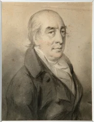 Grigorij Alekszejevics Scserbatov gróf portréja (1735-1810) - Molinari, Alexander (1772-1831) - Szangvinikus, fekete-fehér kréta papíron - 29,8x23 - Tatár Köztársaság Állami Művészeti Múzeuma, Kazan