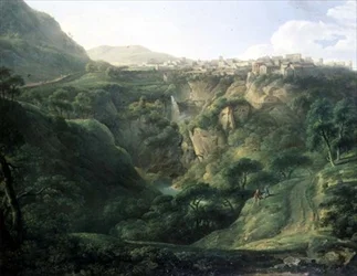 Hadrianus villája Tivoliban a Vesta templommal (olaj, vászon)