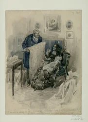 Pierre a családban. Epilógus. Illusztráció Lev Tolsztoj Háború és béke című regényéhez, 1911-1912.
