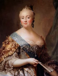 Erzsébet Petrovna (1709-1762), Oroszország császárnője, Erzsébet Iere, Nagy Péter lánya portréja. Alekszandr Roslin (1718-1793) festménye, 18. századi Ermitázs Múzeum, Szentpétervár - Erzsébet Petrovna portréja (1709-1)