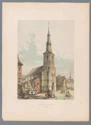 Kilátás a Szent Márton-templomra Sint-Truidenben St. Martin à St. Trond templom (cím a tárgyon)