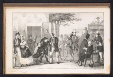 Rajzfilm Leideni diákalmanachban, 1843 A nikotin gyógynövény (cím a tárgyon)