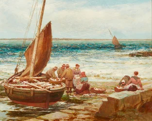 Bringing in the Catch (olaj, vászon)