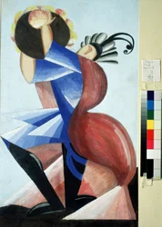 Színházi jelmez William Shakespeare "Rómeó és Júlia" című darabjához. Gouache, Alexandra Alexandrovna Exter (1882-1949) 1921 Állami A. Radishchev Művészeti Múzeum, Szaratov
