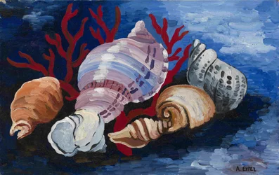 Csendélet tengeri kagylókkal, 1928 körül