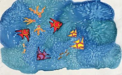 Fish, 1999 (festett selyem)