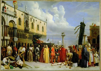 Az 1576-os velencei pestisjárvány idején elhunyt Tiziano gyászszertartása - Tiziano gyászszertartása ...
