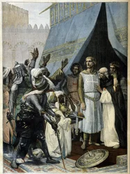 Szent Lajos Jeruzsálemben (Cabanel festményéből) - a szeptember 11-i "" Le Petite Journal" -ban