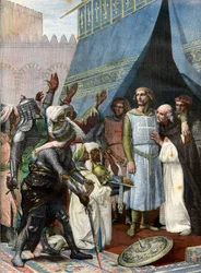 St. Louis Jeruzsálemben - metszet Cabanel után - Louis IX 9 dit Saint Louis (Saint Louis