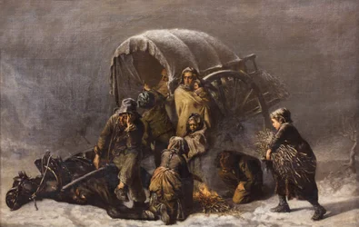 Az erőltetett megállás,1855 (olaj, vászon)