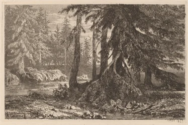 Alexandre Calame rézkarcpróbái, III, pl. 16