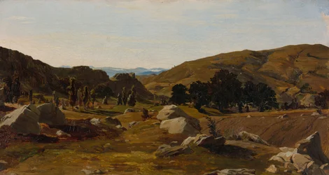 Táj Chiusi közelében, Toszkánában, 1841.