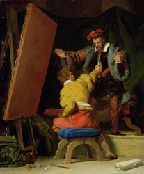 Aretino a Tintoretto műtermében, 19. század