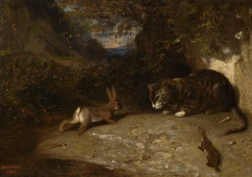 Macska, menyét és nyúl, 1836