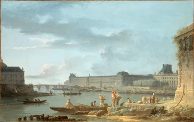 A Louvre és a Pont Royal, a Pont-Neuf felől nézve, 1780 körül (olaj, vászon)