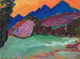 Vörös este - Kék hegyek, c. 1910.