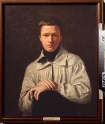 Autoportré (önarckép) – Alekszej Vasziljevics Tyranov (1808-1859) festménye, olaj, vászon