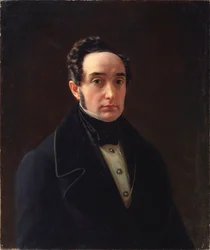 A szerző portréja, Ivan Panajev (1812-1862) - Alekszej Vasziljevics Tyranov (1808-1859) festménye, olaj, vászon, orosz művészet