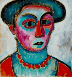 Egy nő feje, 1912 körül (olaj, kompozíciós tábla)
