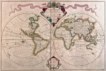 A világ, A.H. Jaillot által az "Atlas Français"-ban - Párizs