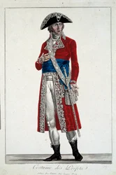 Egy prefet vörös jelmezben, Alexis Chataignier (1772-1817) gravírozása