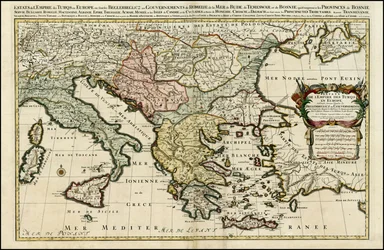 Hubert Jaillot 1692-es térképe az európai Török Birodalomról