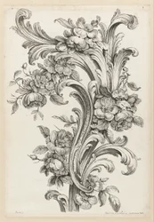 Virágos és Acanthus levél dizájn