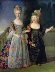 Catherine-Eleonore de Bethisy (1707-67) és testvére, Eugene-Eleanore (1709-81) (olaj, vászon)