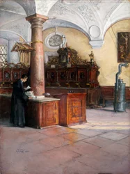 Die Sakristei der Universitätskirche in Wien   1347023   hu       hungarian Successfully Translated  Original: Fotoreproductie van een tekening van Rafaël, doop van Christus in de Jordaan Translat: Fotoreproductie van een tekening van Rafaël, doop van Chri